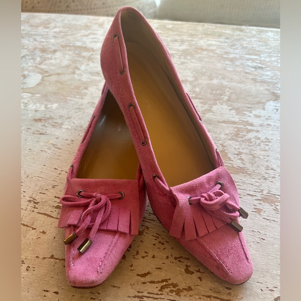 Ann Taylor Pink Suede Flats